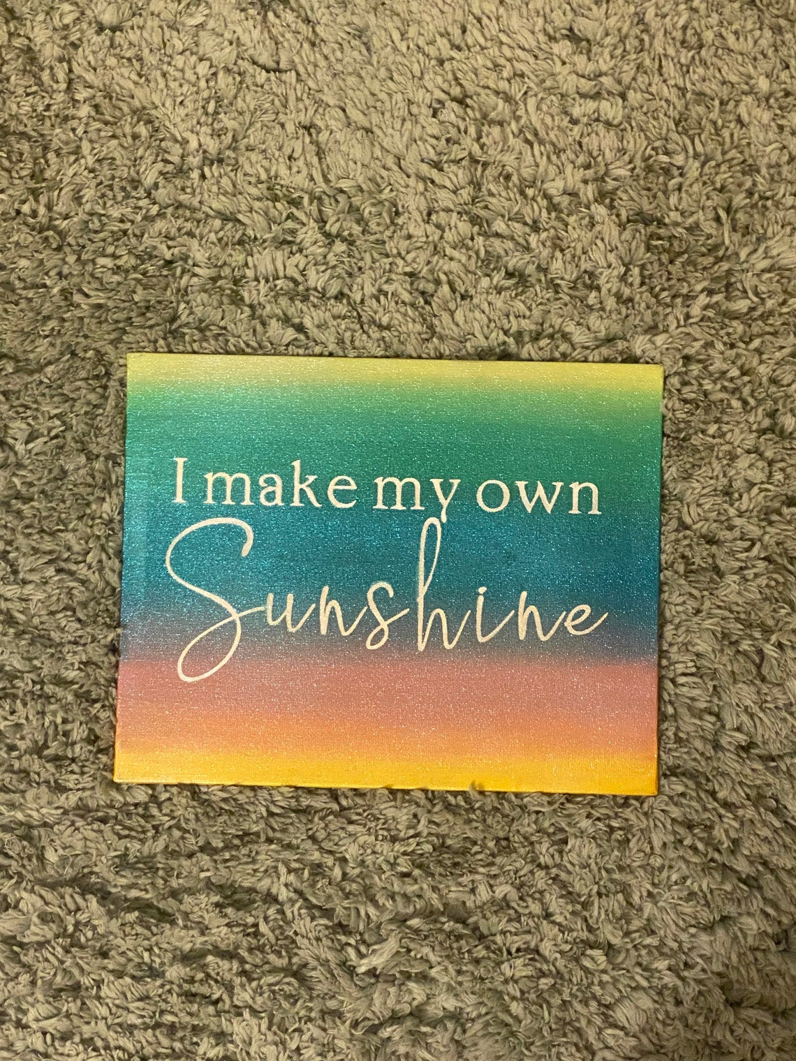 Rainbow Sunshine Affirmation Art Painting